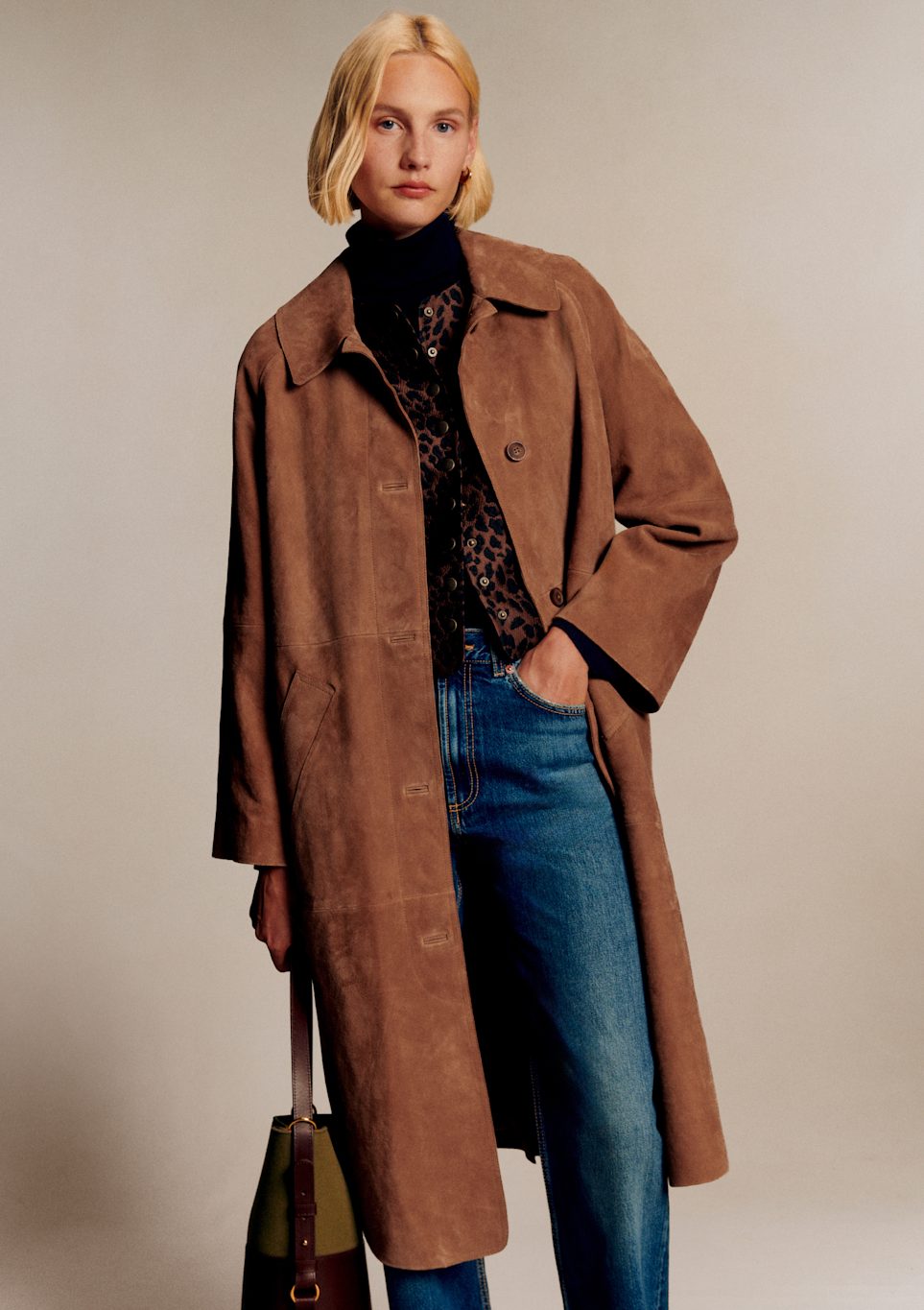 Porte-cartes Ginette - Choco Croco - Cuir bovin embossé crocodile