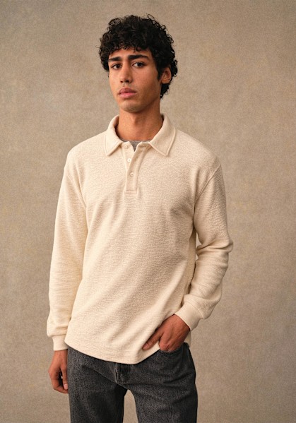 Sorel Knit Polo - Ecru / Beige - Cotton - Sézane