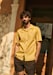 Mustard White Stripes