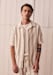 Ecru with Beige Stripes
