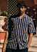 Azul-marinho Riscas Camel