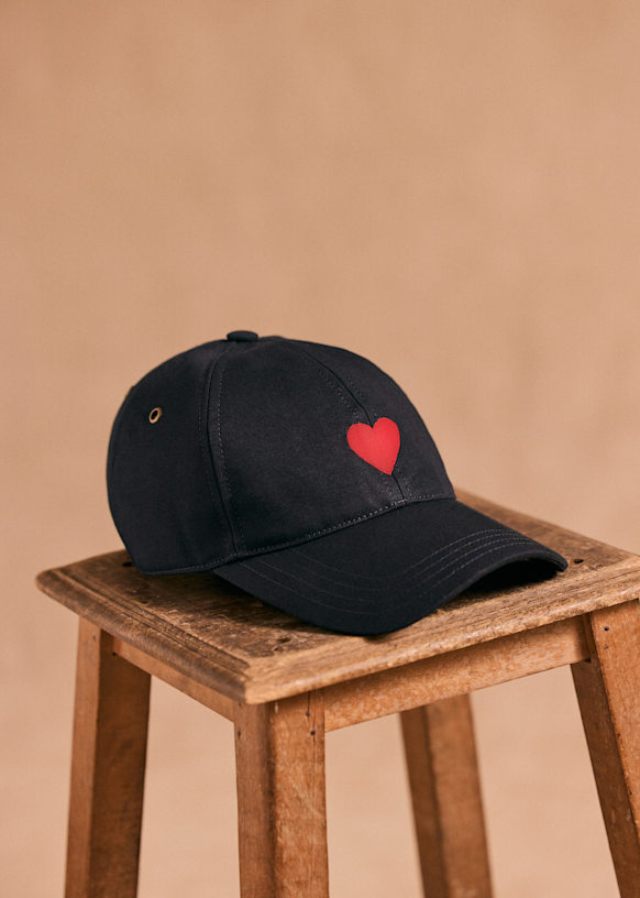 Coeur Chamade Cap - Red - Organic cotton - organic textile - Sézane