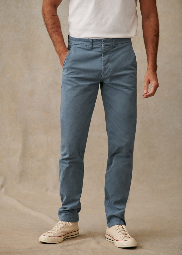 Tom Chinos Slate Blue Organic Cotton S zane