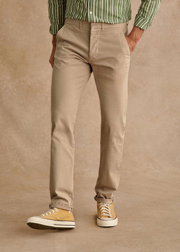 Tom Chinos - Beige - Organic cotton - organic textile - Sézane
