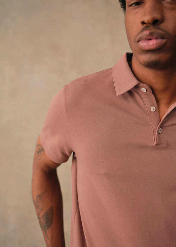 Cross Polo - Dark Green - Organic cotton - organic textile - Sézane