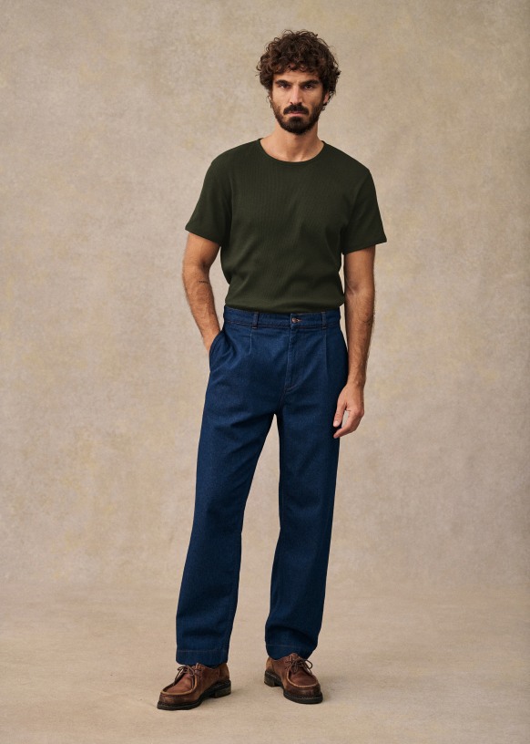 Sven trousers - Denim - Cotton - Sézane
