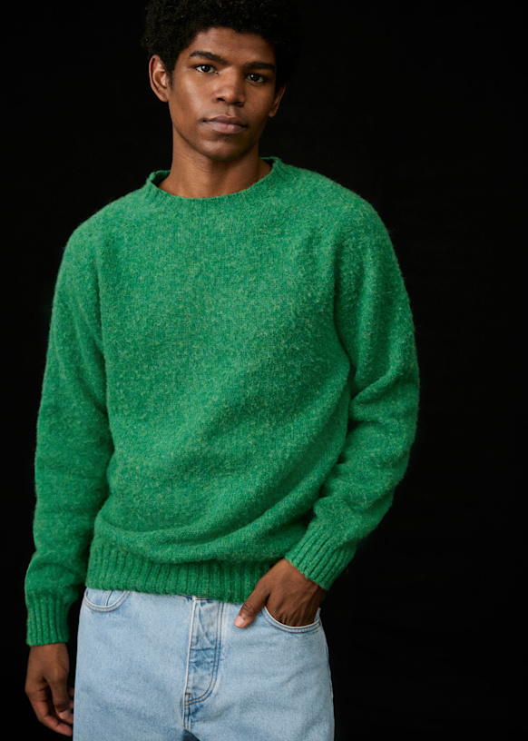 Pea green sweater top
