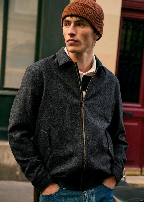 Echoes Blouson - Charcoal Grey - Wool - Sézane