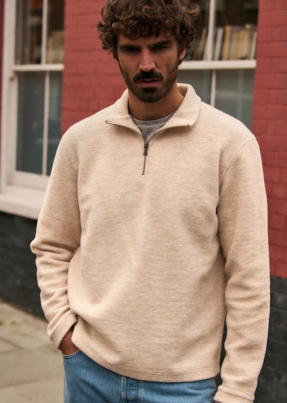 Langley Sweat Shirt Beige Organic Cotton Sezane