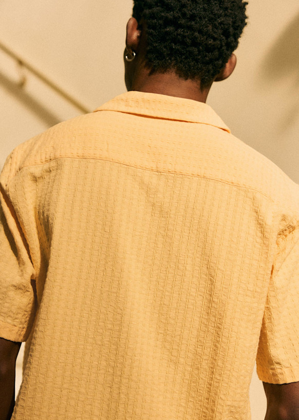 Holt Textured Shirt - Vintage Pink - Cotton - Sézane