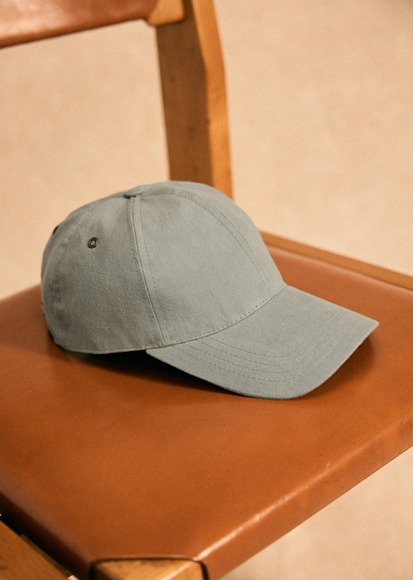 Chase Linen cap - Clay Green - Linen - Sézane Chase Linen cap - Clay Green - Linen - Sézane