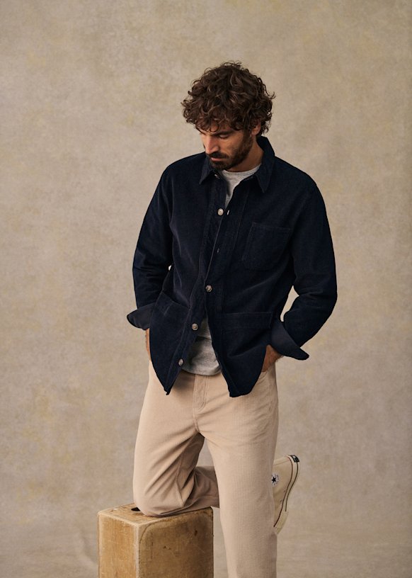 Corduroy Will Jacket - Steel Blue - Organic Cotton - Sézane