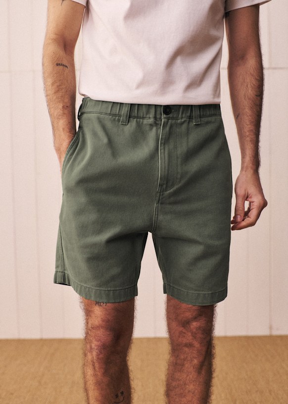 Tiber Shorts - Faded green - Organic cotton - organic textile - Sézane