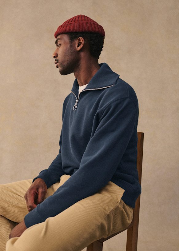 Malvek Sweat-Shirt - Navy - Organic Cotton - Octobre Éditions