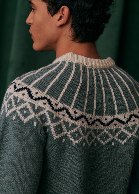 Kymi Sweater - Mottled Blue - Wool - Octobre Éditions