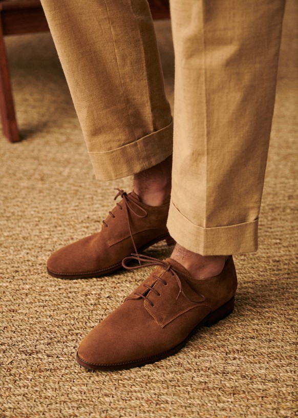Steve Derbies Camel Suede Bovine leather Octobre Editions