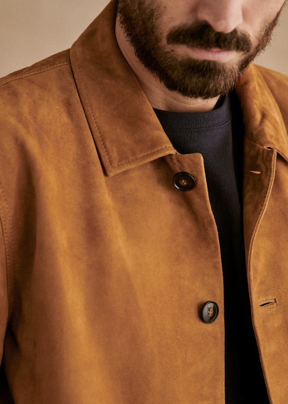 Jacket en daim new arrivals