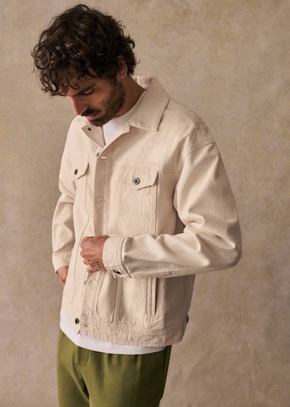 Sampler Jacket - Ecru - Organic cotton - organic textile - Octobre