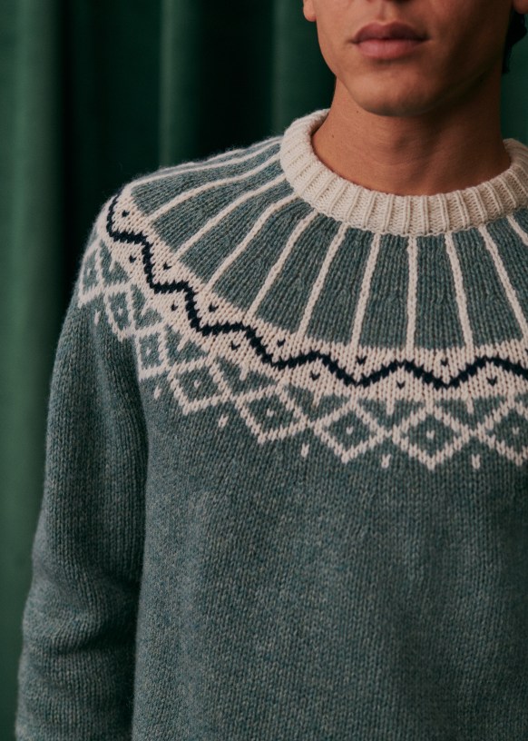 Kymi Sweater - Mottled Blue - Wool - Octobre Éditions