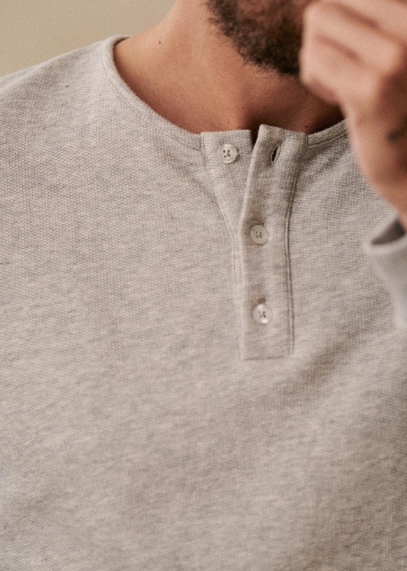 Spike Henley Ecru Organic Cotton Octobre ditions