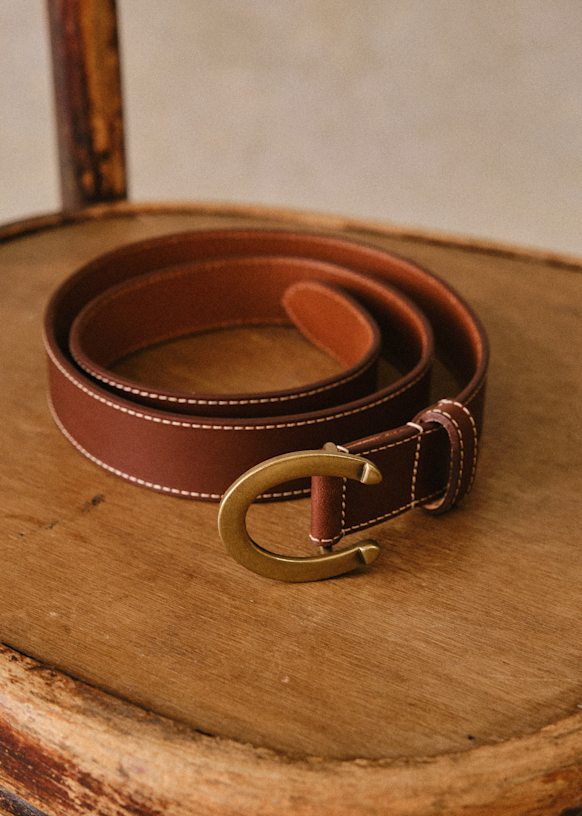 Octobre x Clovis Rétif Belt - Chocolate - Bovine leather - Octobre