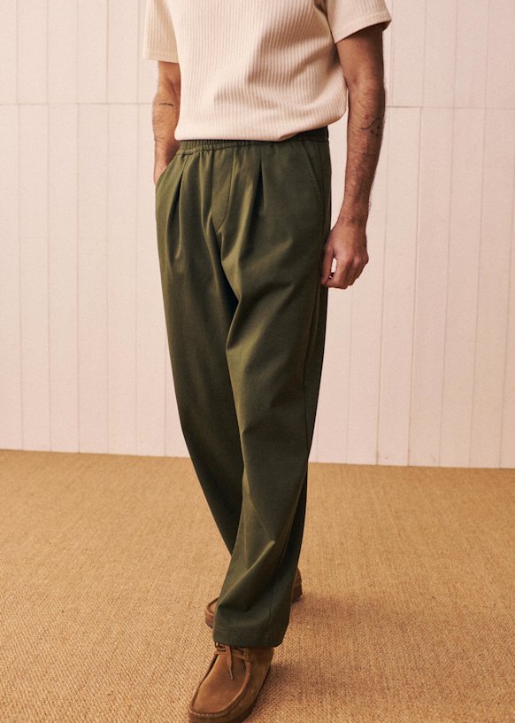 パンツ NEIGHBORHOOD BASIC STRAIGHT 09EX LEVEL2 Maddox Straight Pants - Green - Cotton - Sézane