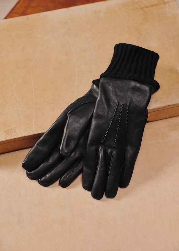 Daze グローブ - ブラック - レザー - Sézane