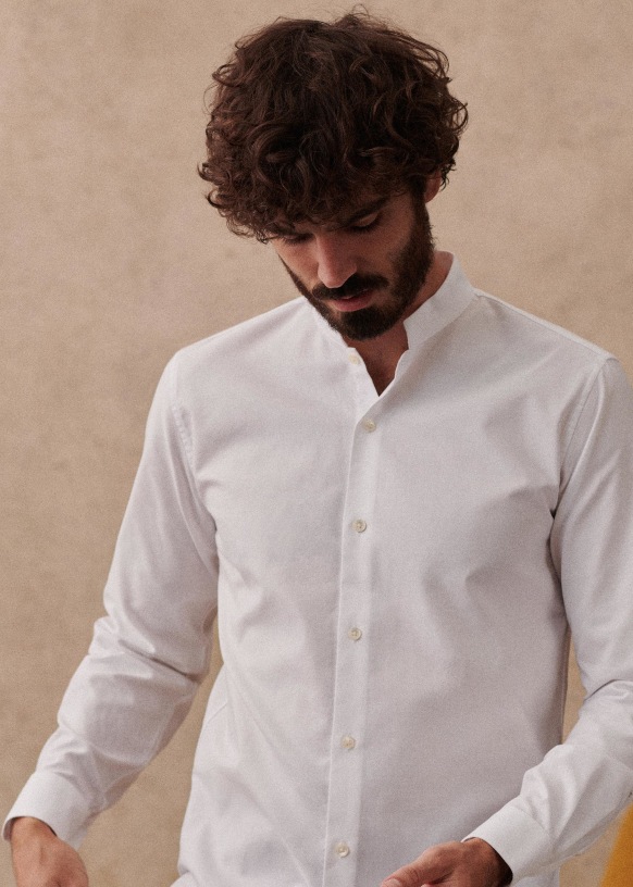 Chemise Edgar & Ash Homme XL - Jersey Blanc Et Gris - 6 Boutons - Occasion Excellent État