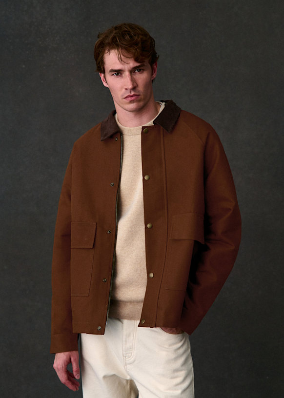 Tarlon Blouson - Olive Green - Cotton - Sézane