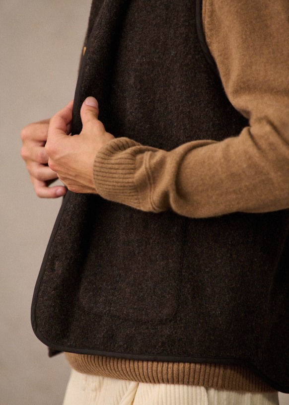 Dexter Jacket - Brown - Wool - Sézane