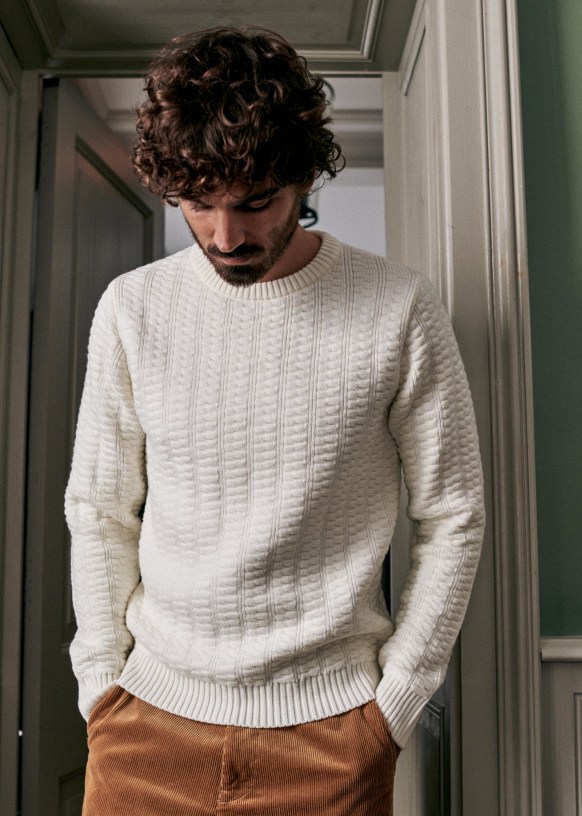 Griffin Sweater - Ecru - Wool - Octobre Éditions
