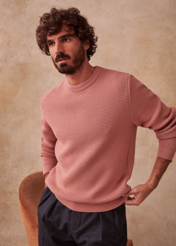 Sezane top pink sweater
