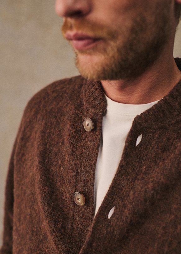 Trudel カーディガン - チャコールグレー - ウール - Sézane