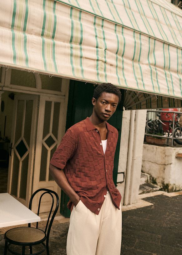 Astor Mesh shirt - Rust