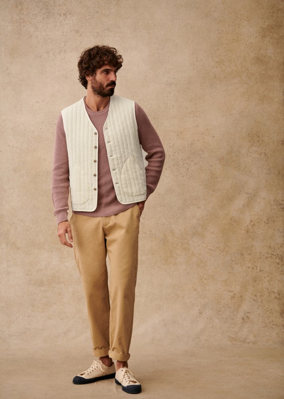 Gilet Knox Jacket - Ecru - Cotton - Octobre Éditions