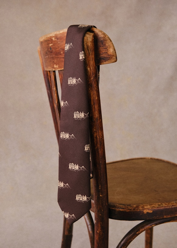 Octobre x Clovis Rétif Tie - Chocolate - Silk - Sézane