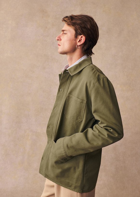 Will Jacket - Clay Green - Organic cotton - organic textile - Sézane