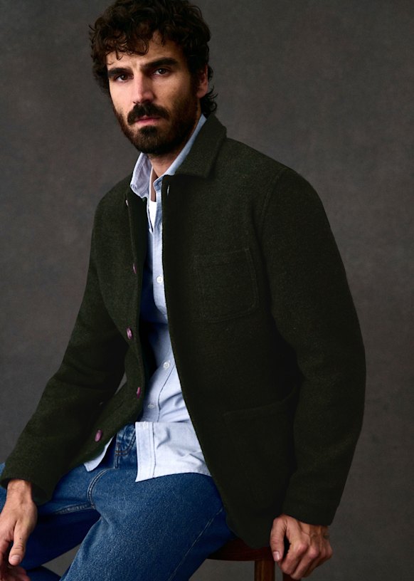 Nelson Jacket - Burgundy - Wool - Sézane
