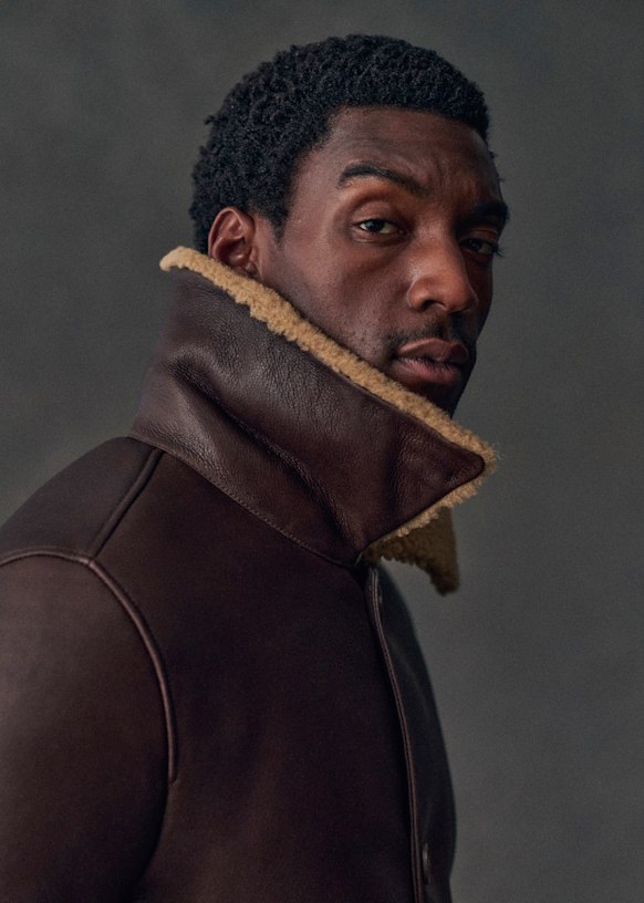 Oberon Coat - Chocolate - Sheep leather - Sézane