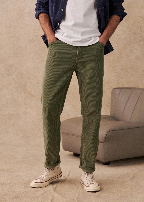 Buy Monsoon Green Cord Wide Leg Trousers from the Next UK online shop
