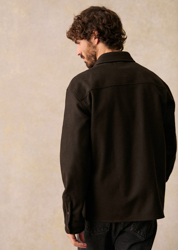 Tucson Overshirt - Black - Wool - Octobre Éditions
