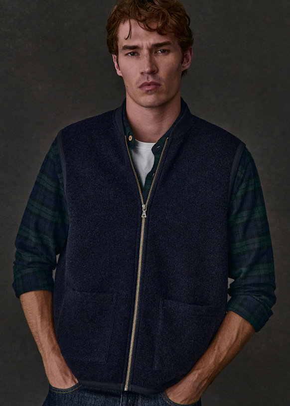Loran Cardigan - Navy - Wool - Sézane