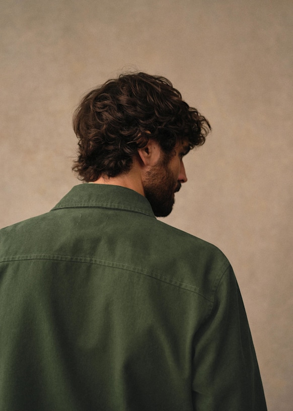 Reese Overshirt - Olive Green - Cotton - Sézane