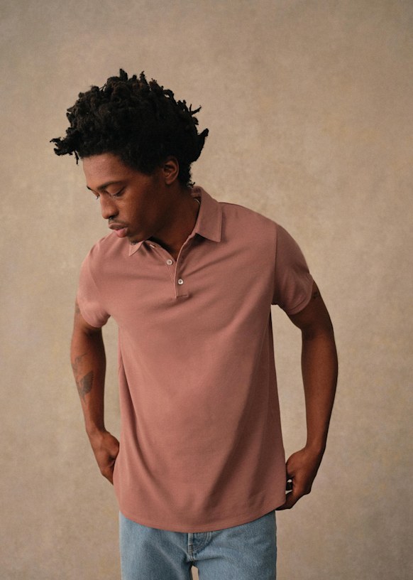 Cross Polo - Dark Green - Organic cotton - organic textile - Sézane