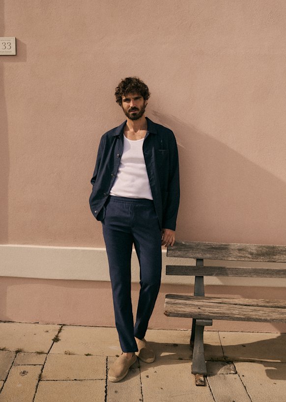 Adriano ジャケット - ネイビー - ウール - Sézane