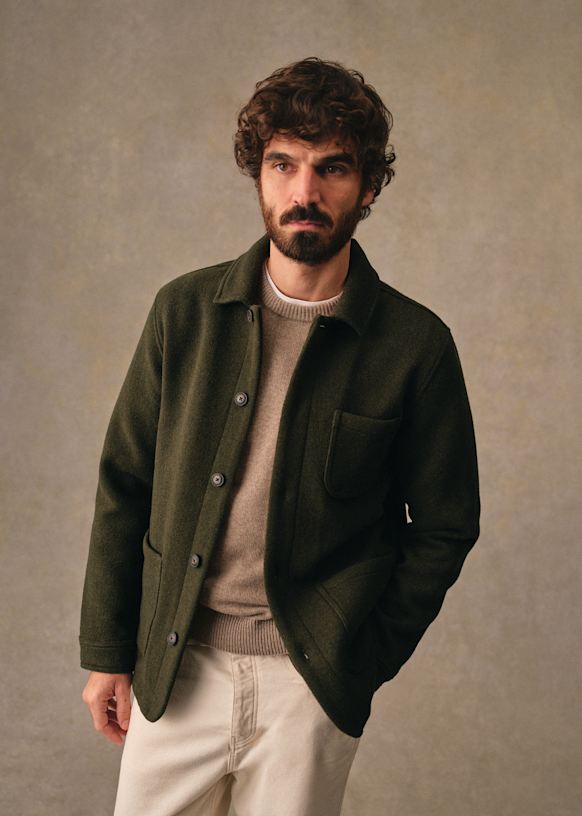 Nelson Jacket - Dark rust - Wool - Sézane