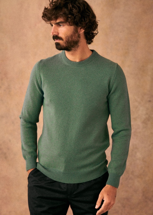 Flynn Sweater - Sage Green - Wool - Sézane
