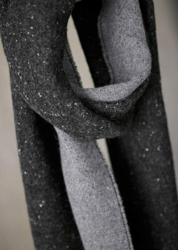 BLACK COLOUR Bcdell Knitted Mini Scarf Grey Melange
