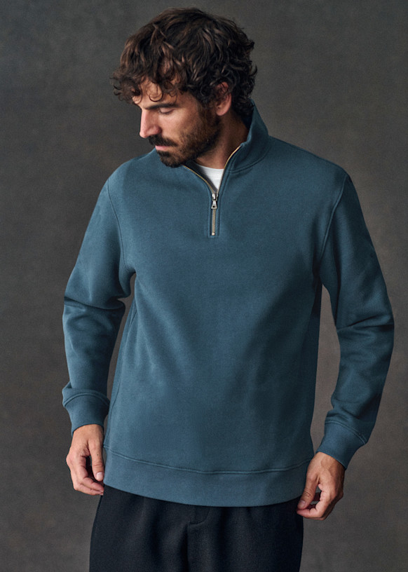 Wesson Sweatshirt - Steel Blue - Organic Cotton - Sézane