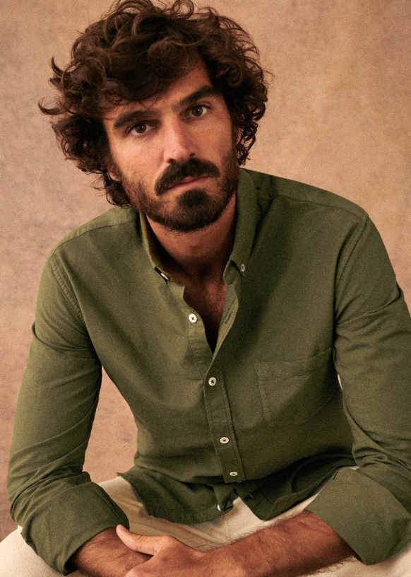 Moustache Oxford organic cotton dress shirt - Blue